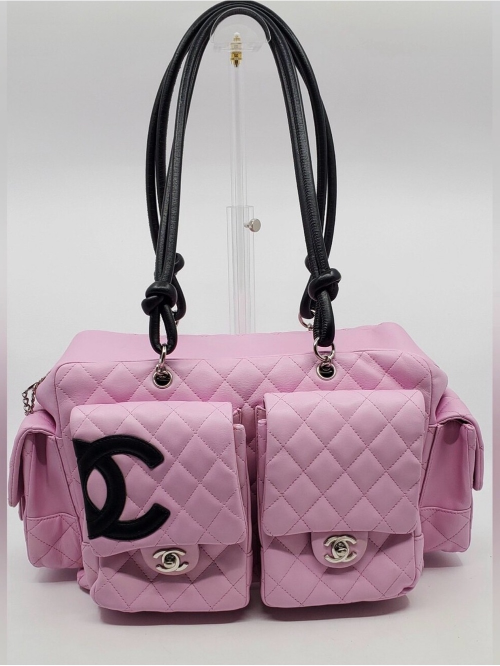 CHANEL Pink Cambon Reporter Bag